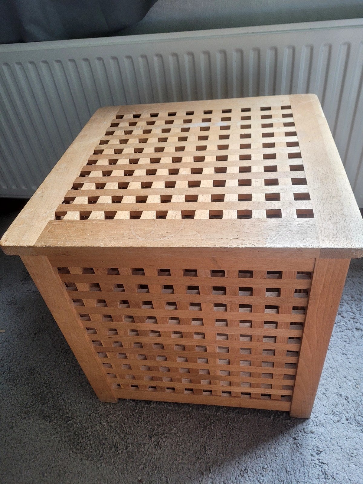 Houten opbergkist/wasmand 50x50cm, Huis en Inrichting, Woonaccessoires | Kisten, Ophalen, 50 – 75, Gebruikt, Minder dan 50 cm