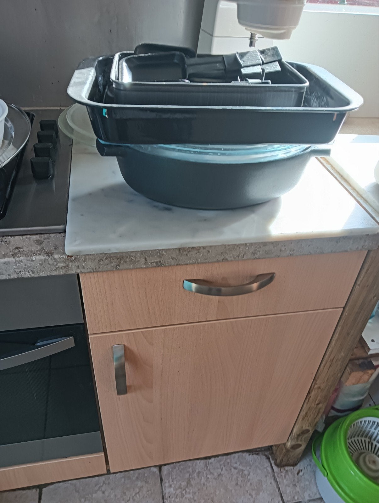 te koop ovenschalen, Ophalen