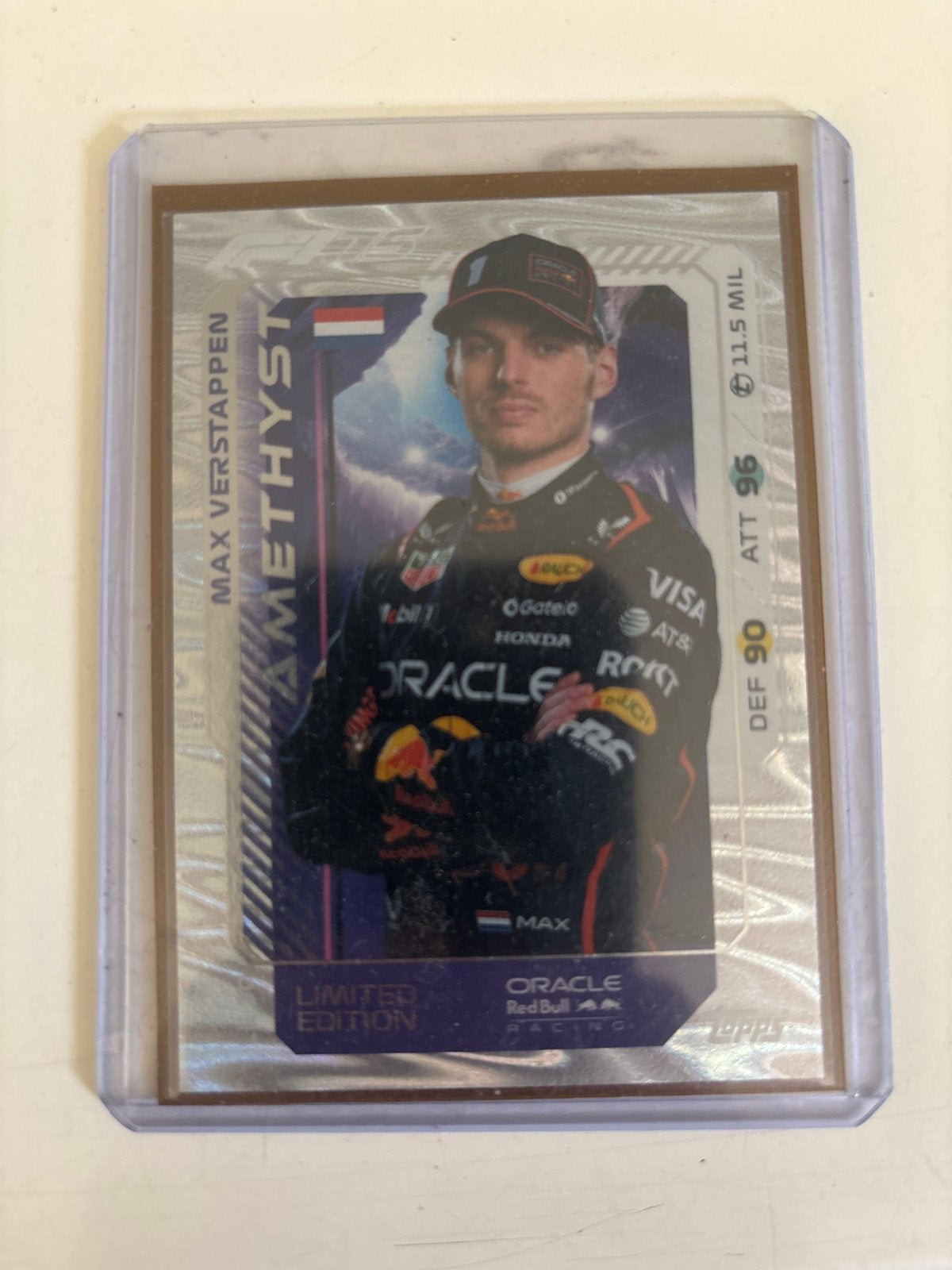 Max Verstappen LE30 Amethyst kaart Zandvoort 2025 GP, Verzamelen, Sportartikelen en Voetbal, Ophalen of Verzenden, Nieuw, Overige sporten