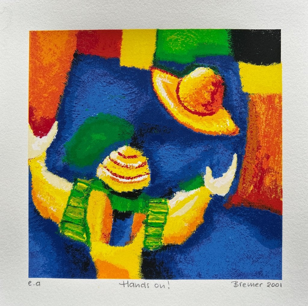 Zeefdruk Saskia Bremer - Hands on!, Verzenden
