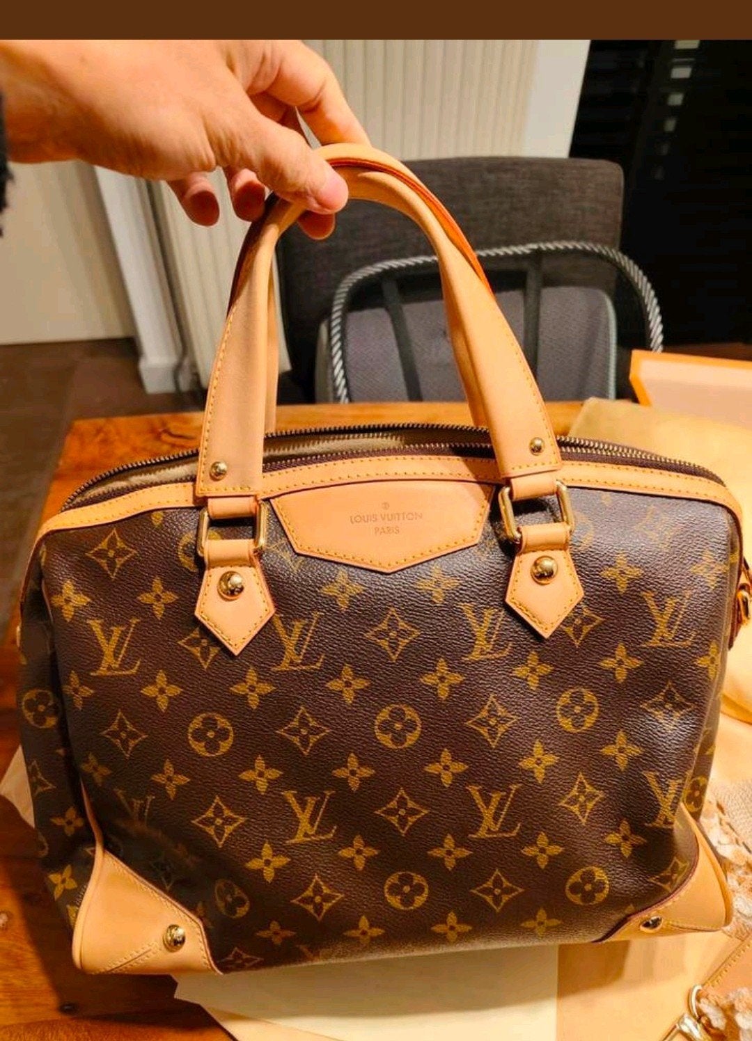 Lv retiro PM  monogram tas., 40 tot 60 cm, Bruin, Ophalen of Verzenden, Nieuw