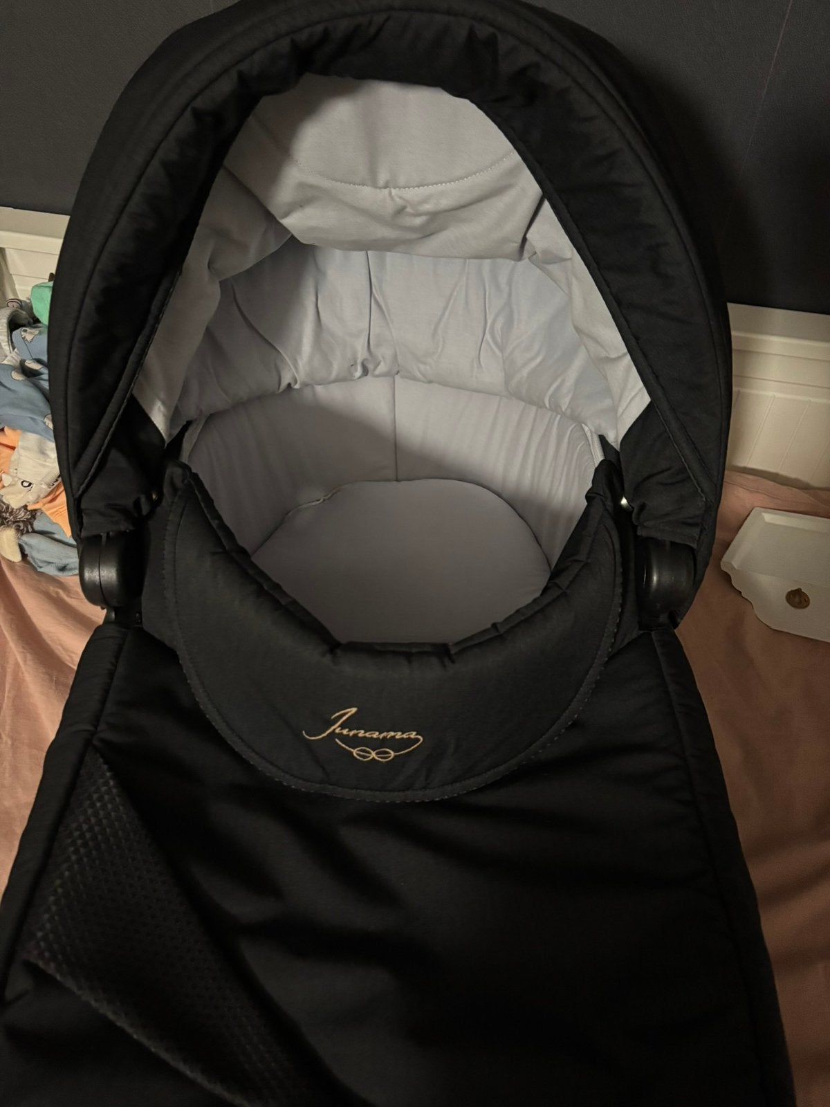 Kinderwagen junama goud met zwart, Kinderen en Baby's, Ophalen, Zo goed als nieuw, Overige merken