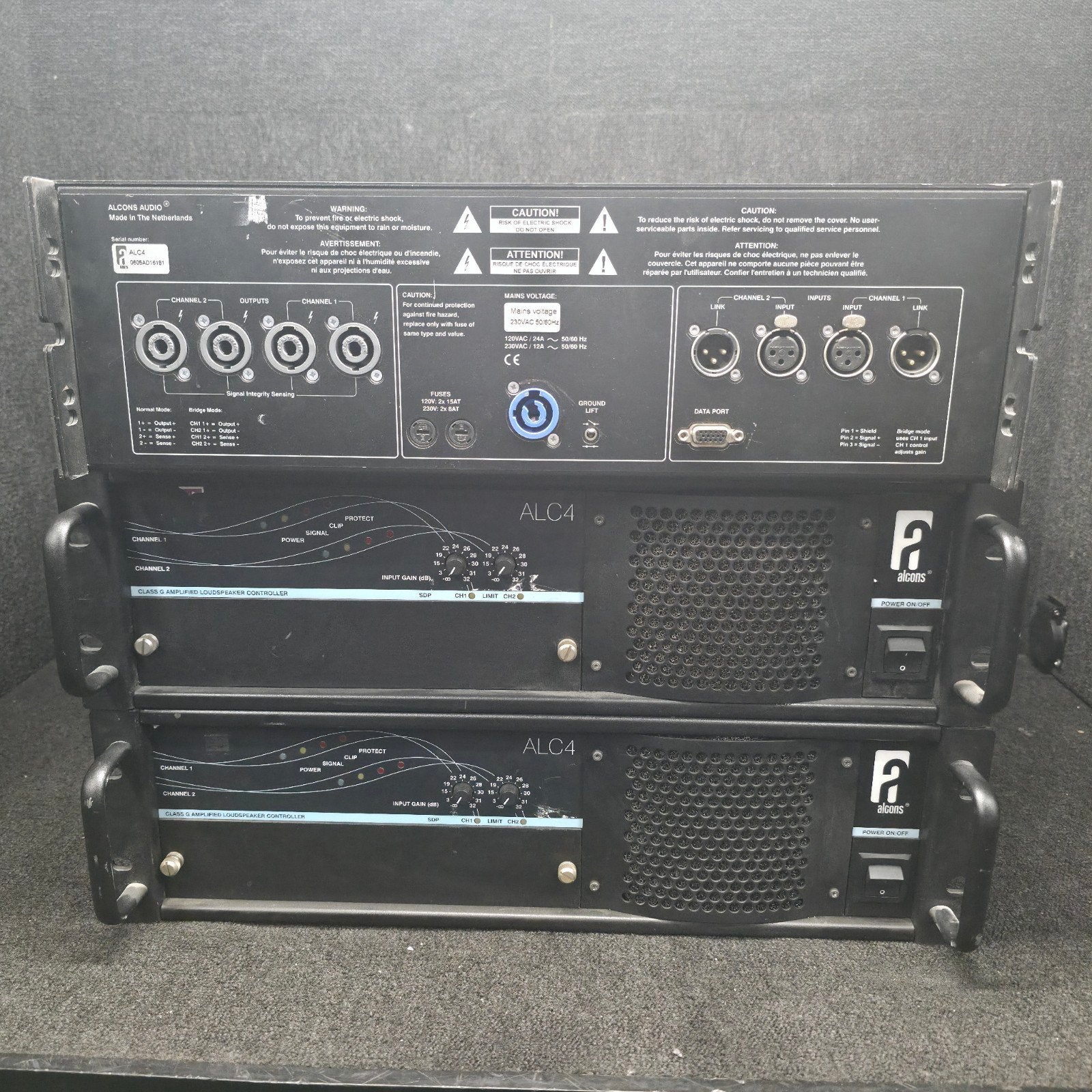 ALCONS  ALC4   versterkers   !!!    2 x 2000 watt, Ophalen of Verzenden, 120 watt of meer, Overige merken