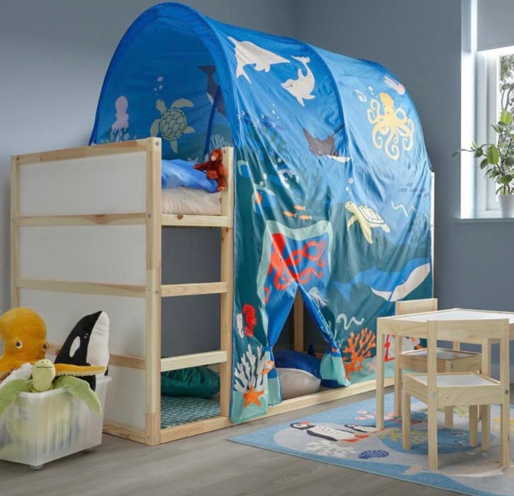 IKEA Kura bedtent oceaan / onderwaterwereld, Kinderen en Baby's, Kinderkamer | Stapelbedden en Hoogslapers, Ophalen of Verzenden