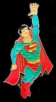 Superman pin- epoxy, Verzenden, Nieuw, Figuurtje, Speldje of Pin