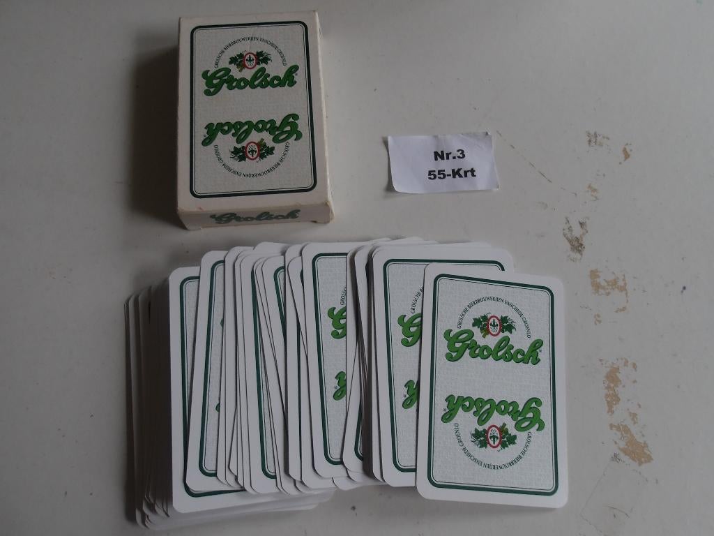 Grolsch speelkaarten (nr.3) 55-Krt, Verzamelen, Biermerken, Nieuw, Overige typen, Grolsch, Ophalen of Verzenden