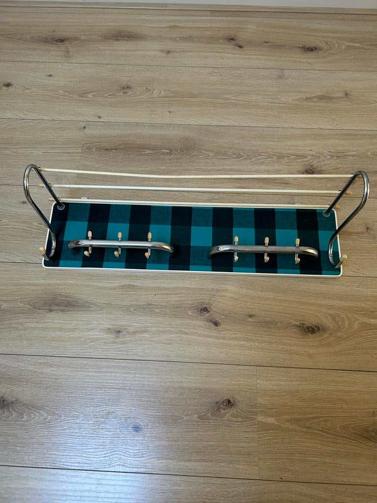 Vintage kapstok met hoedenplank - Jaren '60 design, Huis en Inrichting, Woonaccessoires | Kapstokken, Overige materialen, Gebruikt