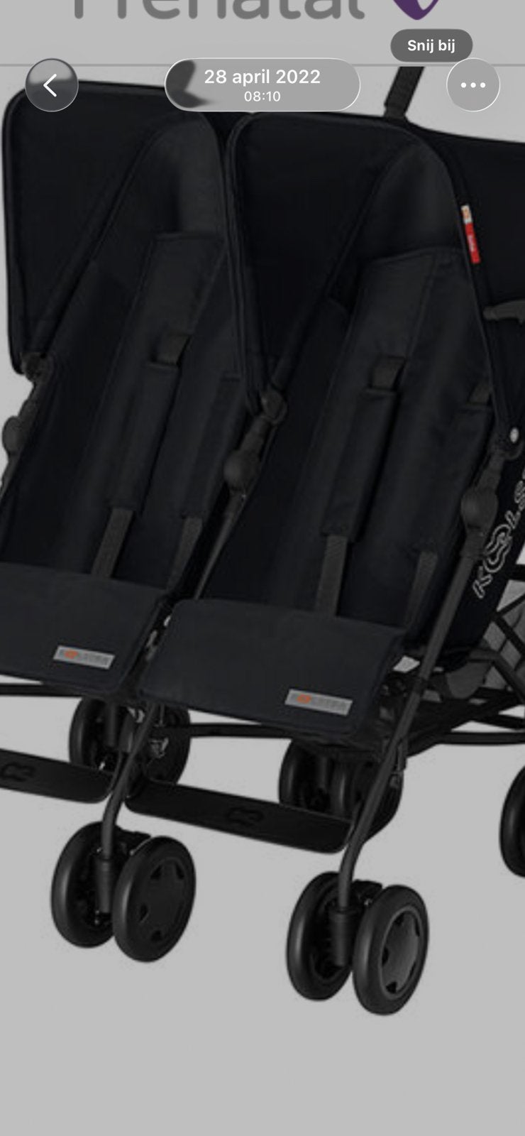 Tweeling buggy, Ophalen, Gebruikt