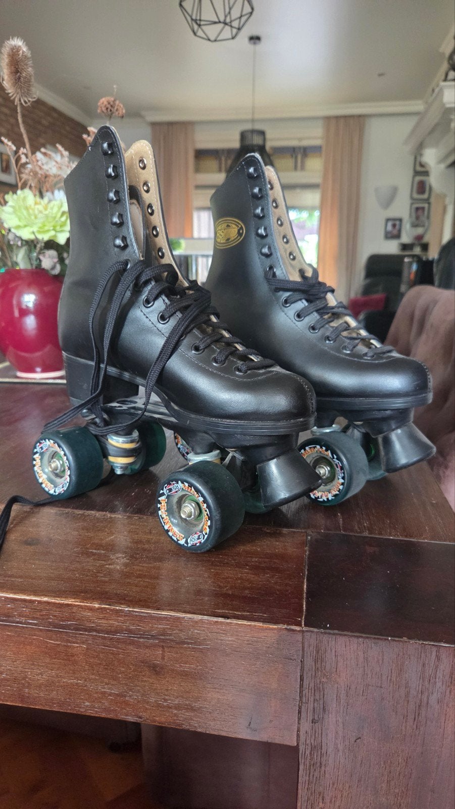Prachtige RSI Rolschaatsen (Echt Leer) – Zwart – Quad Skates, Ophalen of Verzenden, Zo goed als nieuw, Overige typen, Overige merken
