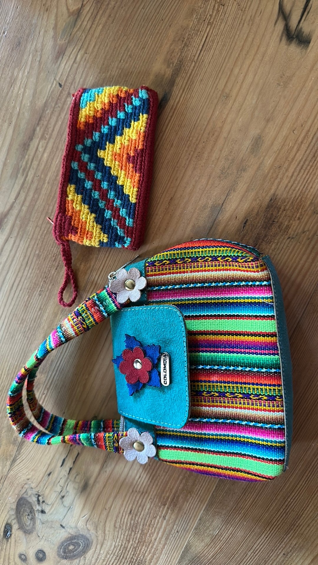 Tasje en portomonee gemaakt Colombia, Ophalen of Verzenden, Zo goed als nieuw