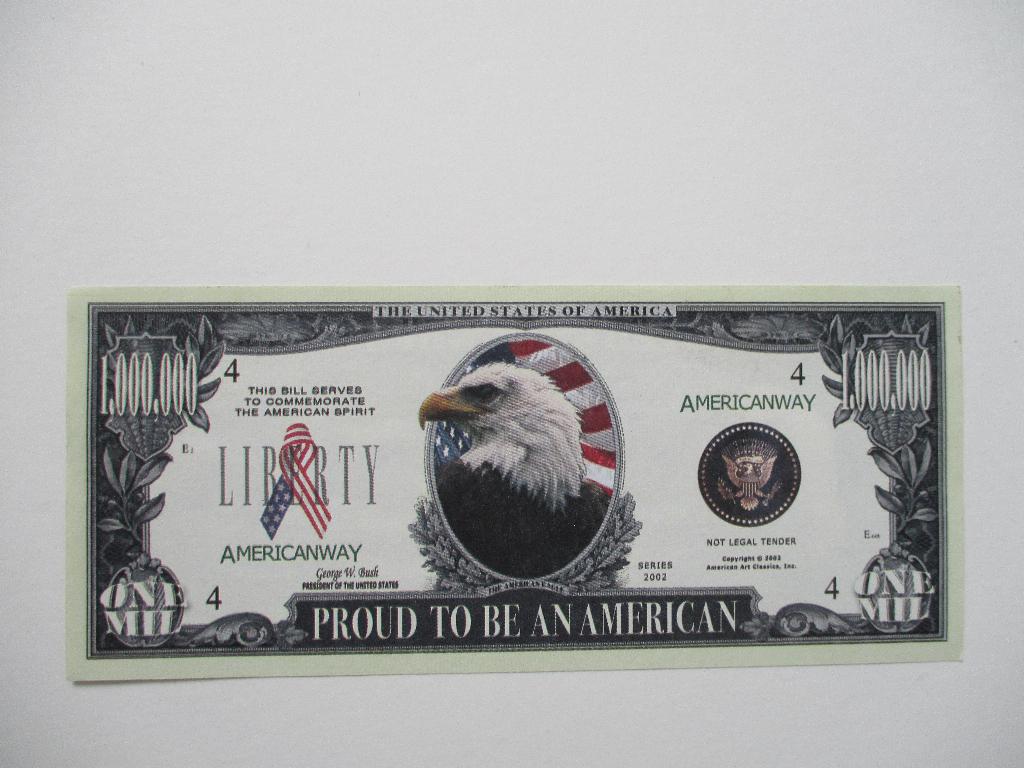 USA $ 1.000.000 fantasy 1 Million dollar biljet, Verzenden, Noord-Amerika, Los biljet