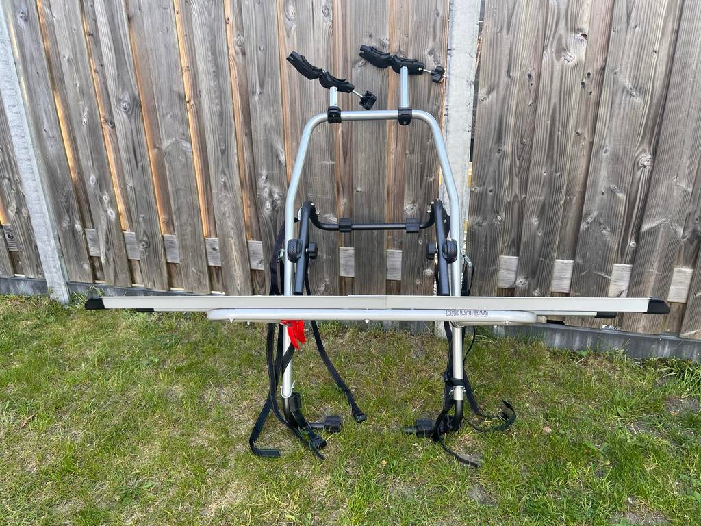 Menabo Fietsendrager voor achterklep, Auto diversen, Fietsendragers, Ophalen, 2 fietsen, Zo goed als nieuw, Achterklepdrager