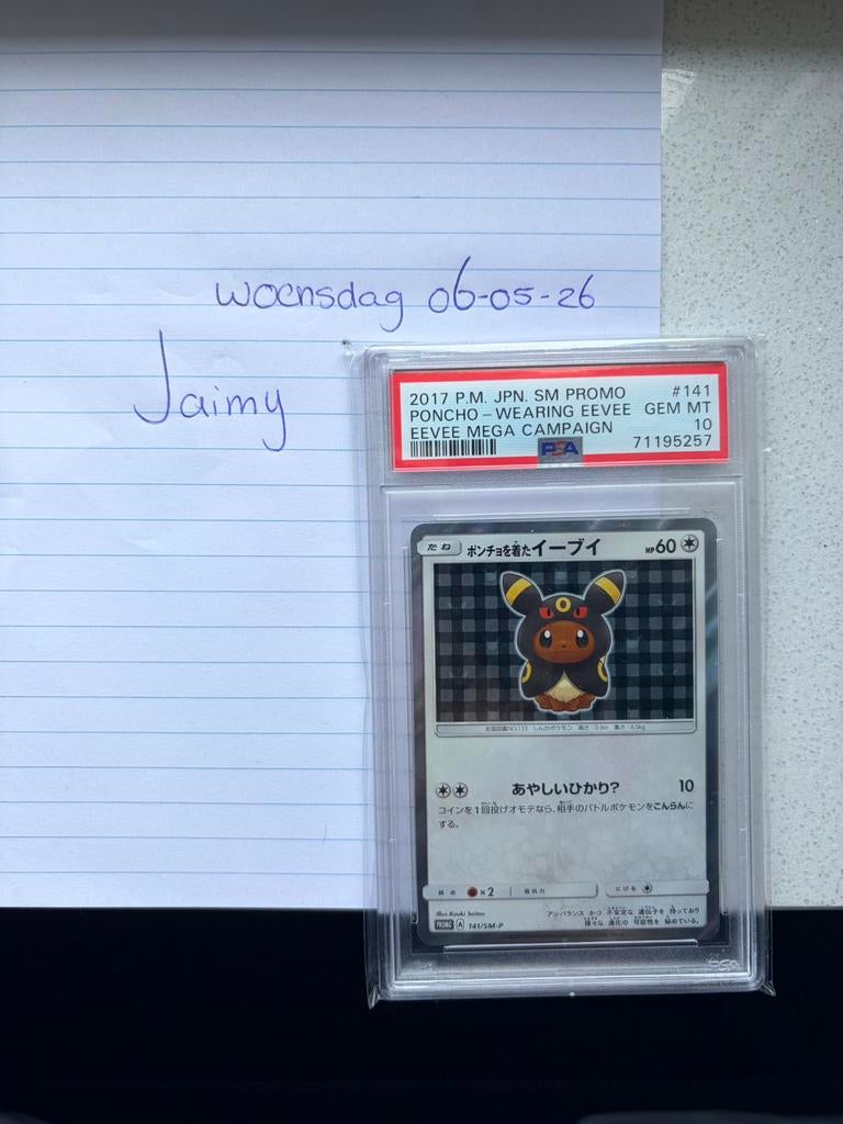 Psa 10 poncho eevee umbreon, Ophalen, Zo goed als nieuw