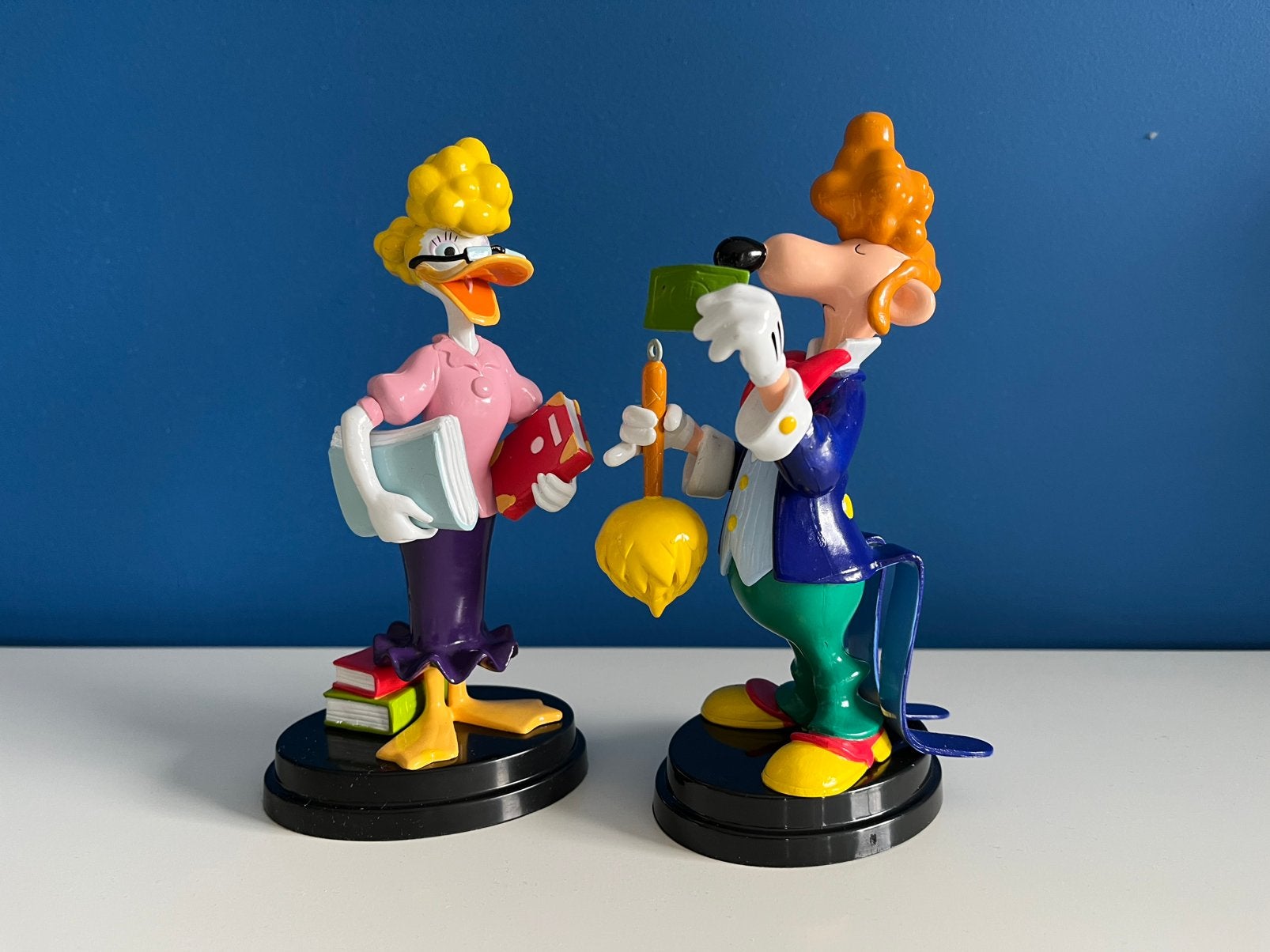 Bertus en juffrouw Eugenia beelden - Disney Donald Duck, Ophalen of Verzenden, Donald Duck, Nieuw, Beeldje of Figuurtje