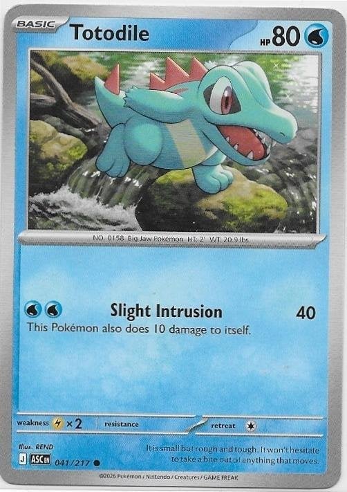 Ascended Heroes,  Totodile [common] 41/217, Verzenden, Nieuw, Losse kaart