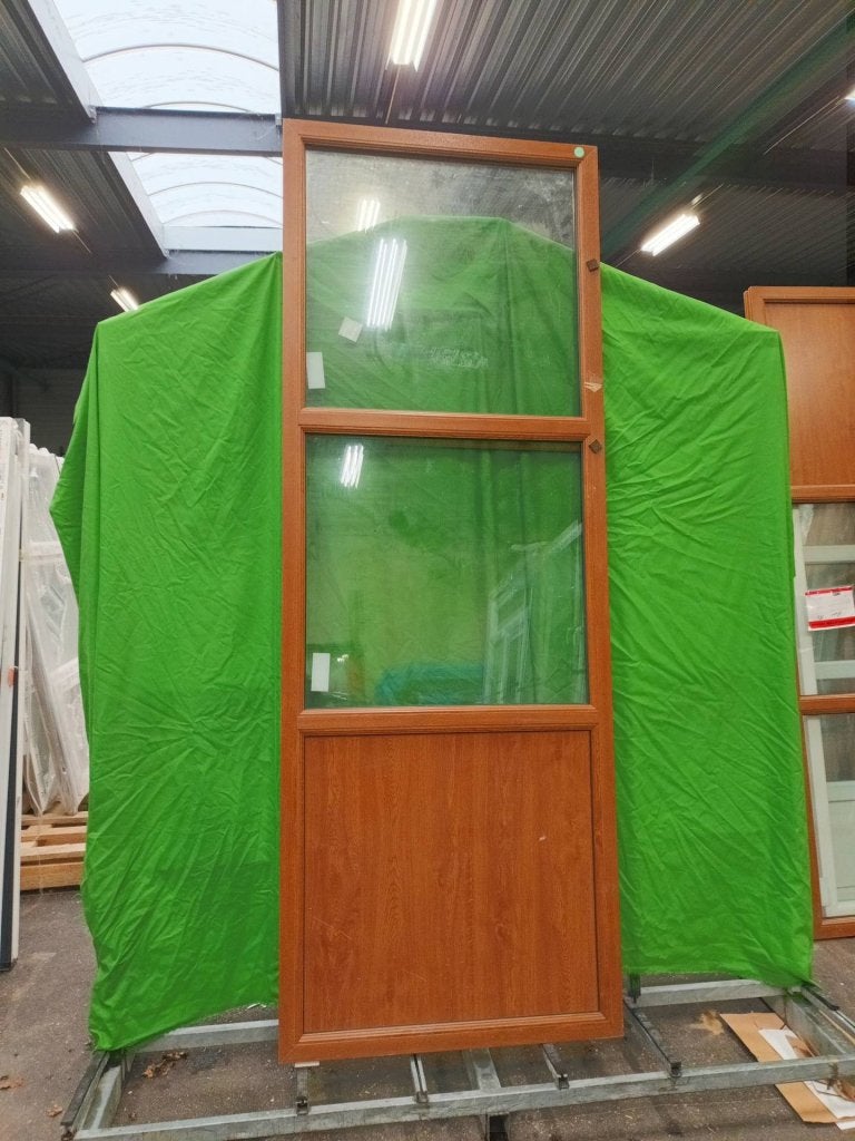 Kunststof Vast kozijn  b98,5 x h270 cm Bruin -2052-, Kunststof, Raamkozijn, Niet ingevuld, Nieuw