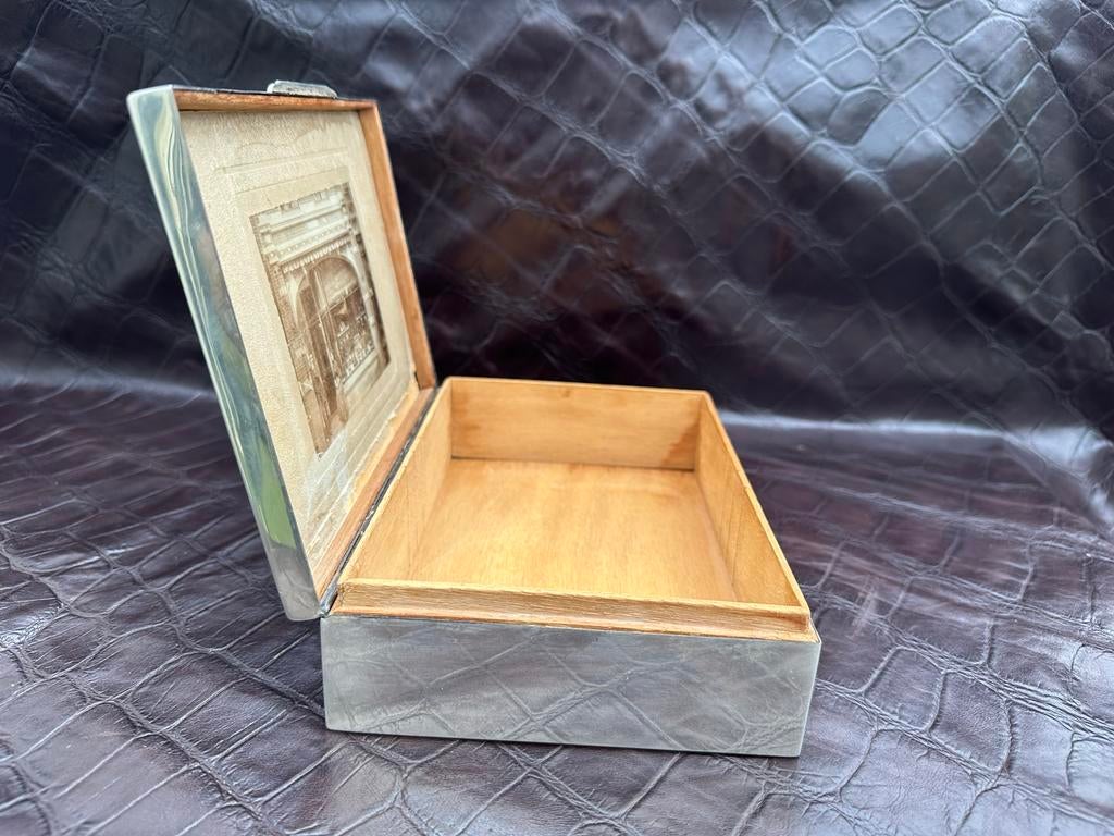 Zilveren sigaretten doos, Antiek en Kunst, Ophalen of Verzenden, Zilver