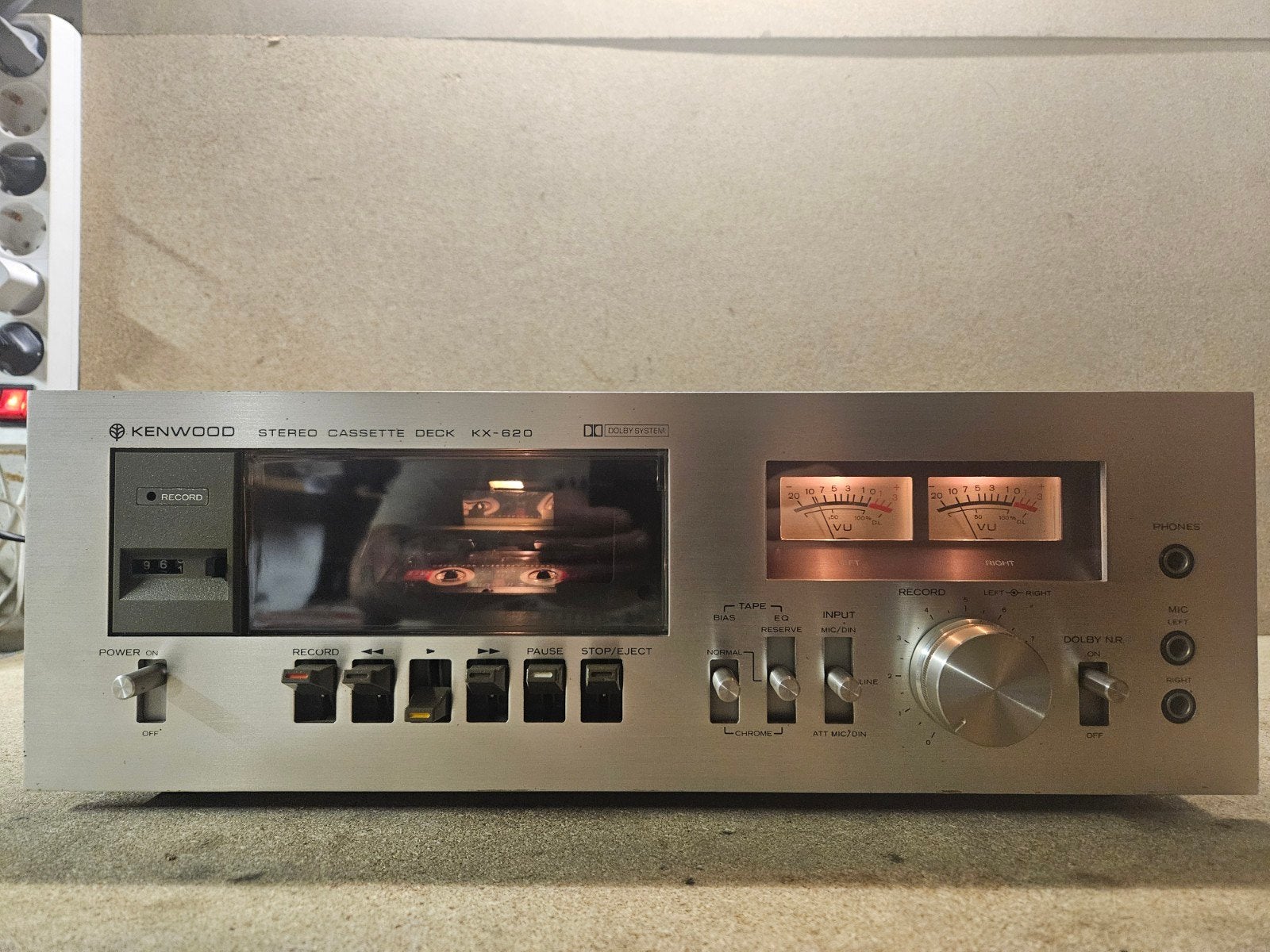 Kenwood KX-620 Cassettedeck - gereviseerd, Audio, Tv en Foto, Ophalen, Enkel, Kenwood, Tape counter