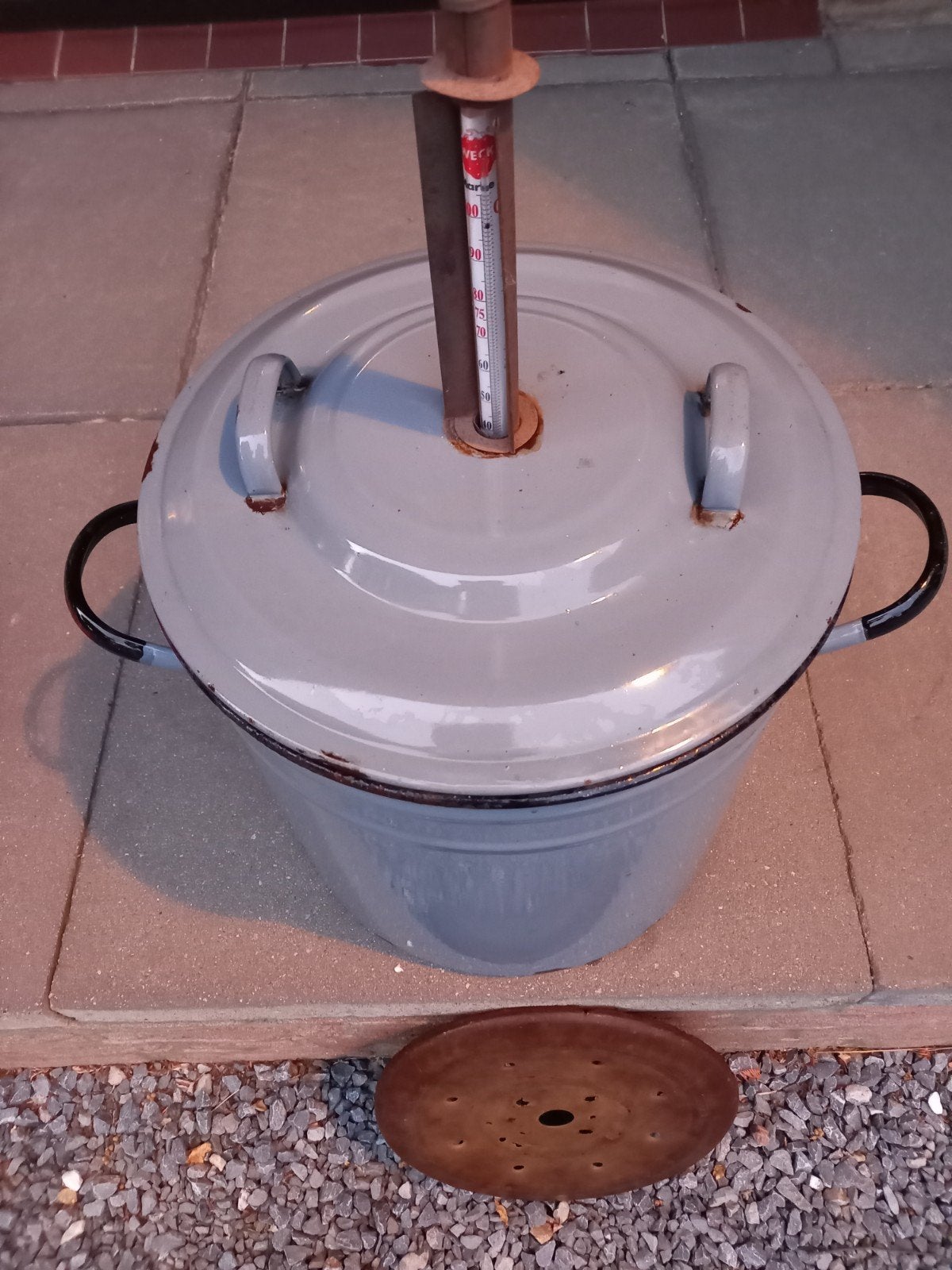 inmaakketel, weckketel, Ophalen