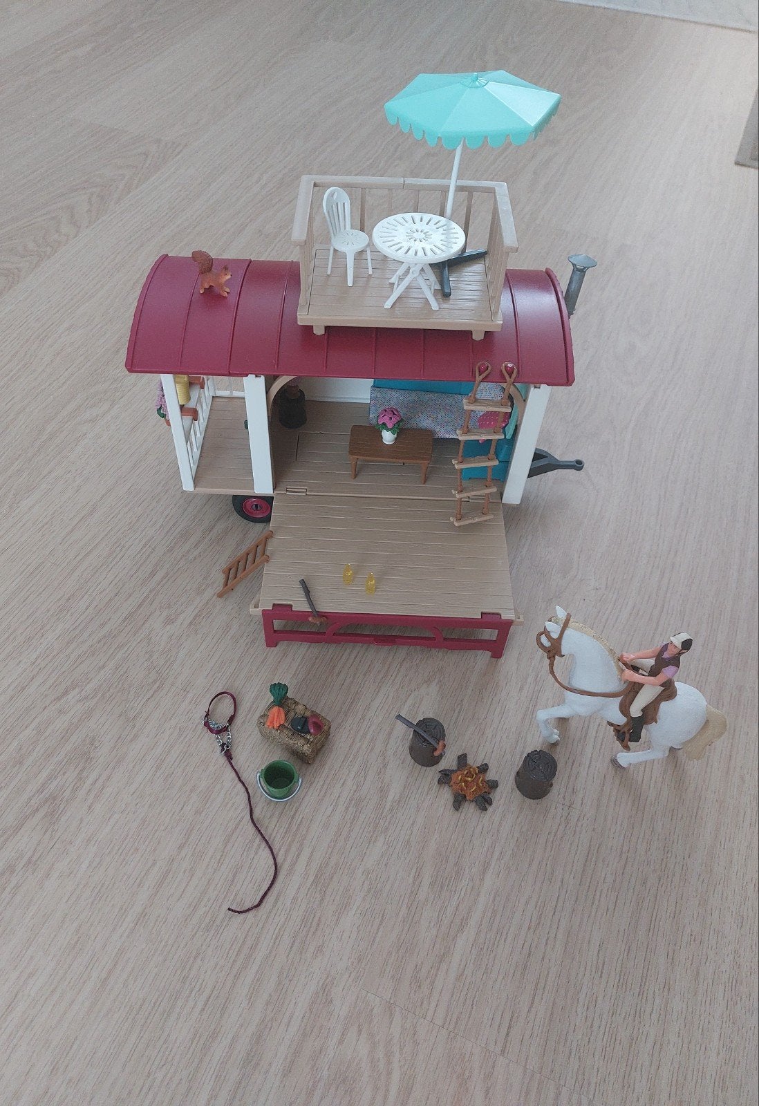 Schleich 42415 caravan, Ophalen of Verzenden, Zo goed als nieuw, Jongen of Meisje