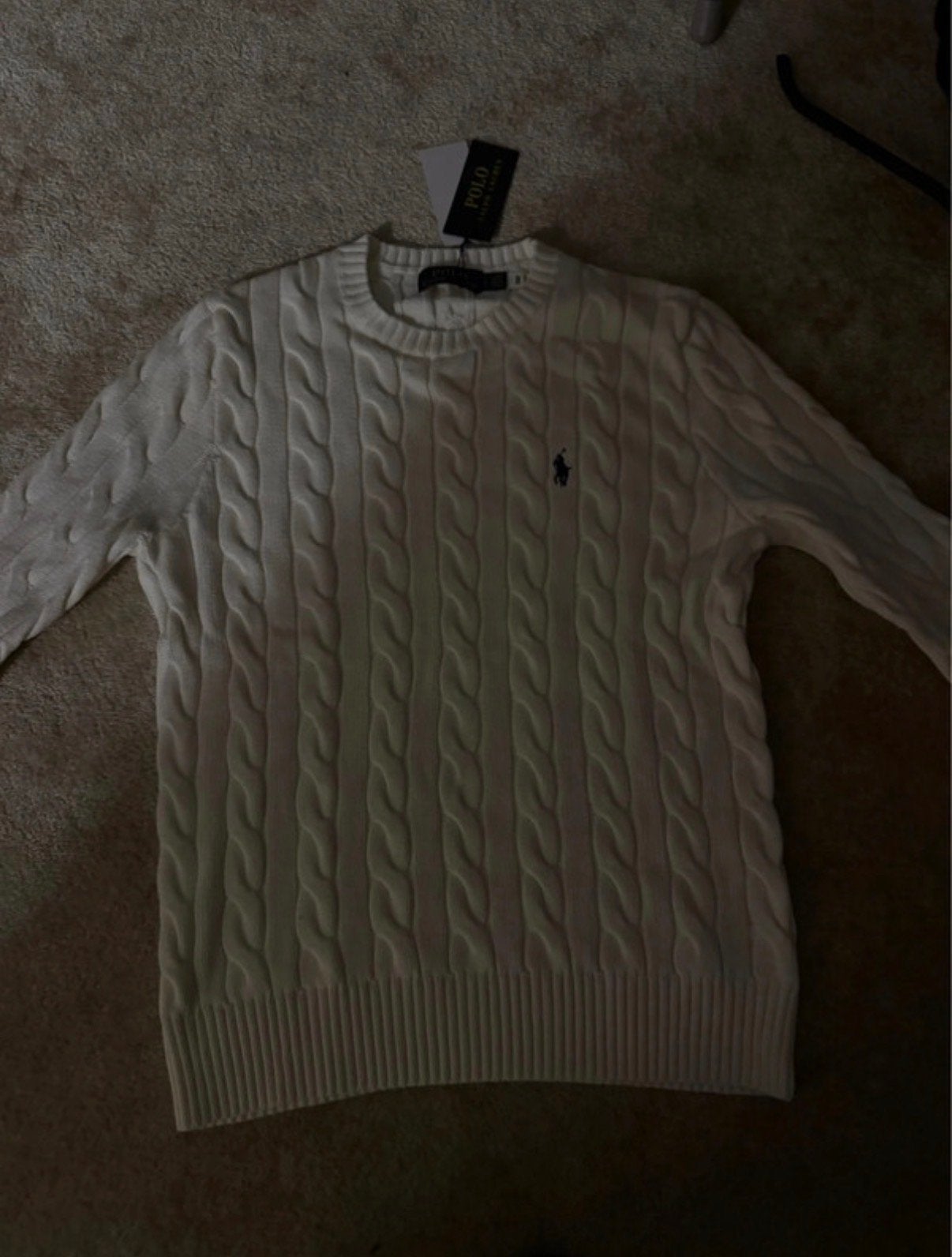 Polo Ralph Lauren kabelgebreide trui - Nieuw met kaartjes, Kleding | Heren, Ophalen of Verzenden, Nieuw, Maat 48/50 (M), Wit