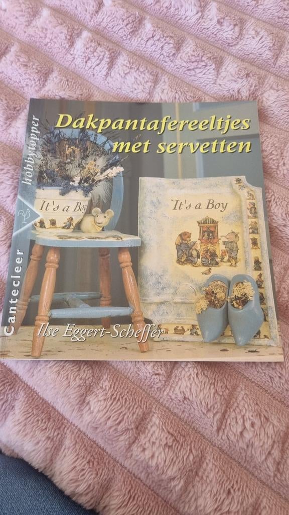 Hobbyboek Dakpantaferreeltjes met servetten, Hobby en Vrije tijd, Knutselen, Verzenden, Zo goed als nieuw
