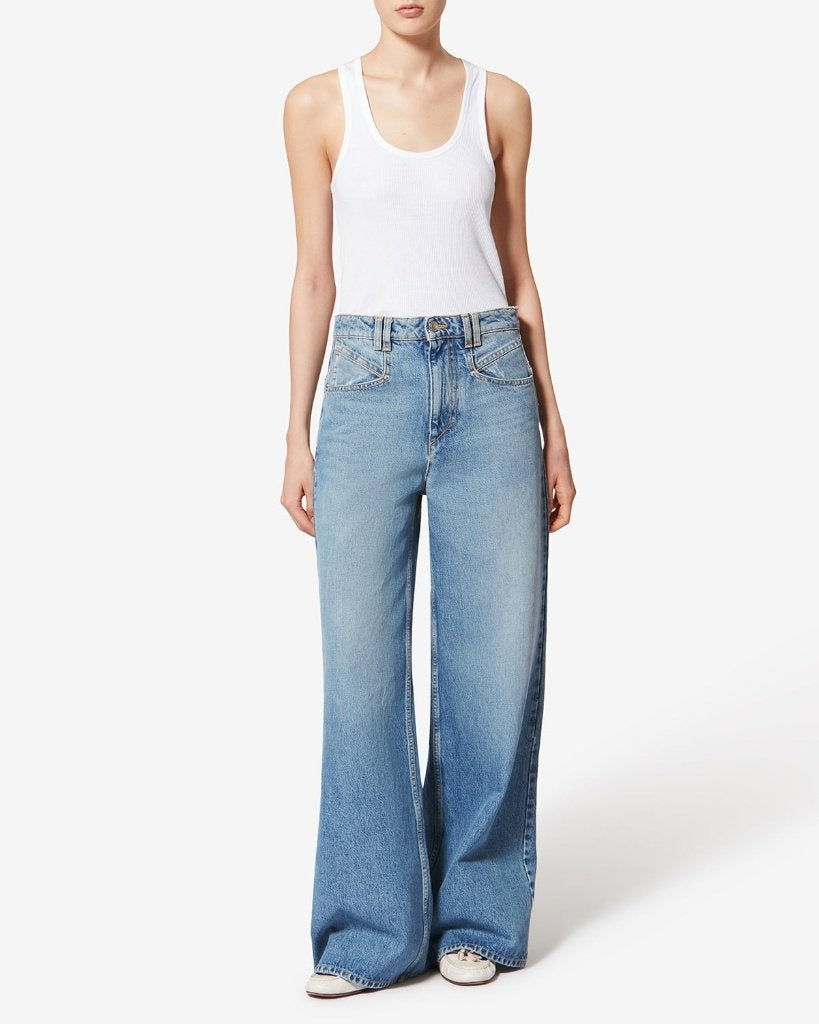Isabel Marant Etoile jeans Lemony twv € 399 nieuw, Kleding | Dames, Maat 38/40 (M), Blauw, Pauw, Nieuw