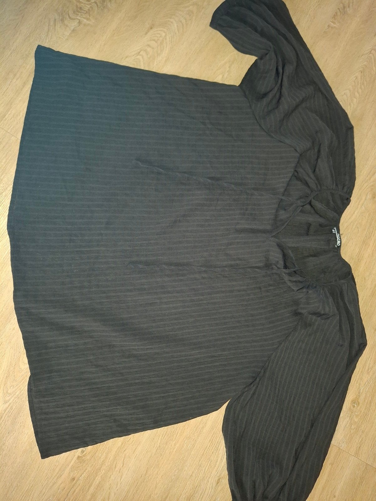 Norah blouse,diep zwart met lange mouwen, maat 46/48 (XL), Zwart, Maat 46/48 (XL) of groter, Ophalen of Verzenden, Zo goed als nieuw