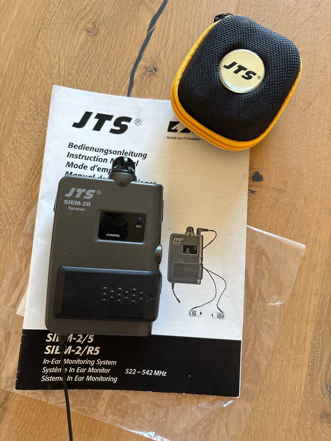 JTS SIEM-2R In Ear Monitor Receiver + oordoppen, Ophalen of Verzenden, Zo goed als nieuw, Overige merken