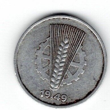 23-1989 DDR 10 pfennig 1949A, Postzegels en Munten, Ophalen of Verzenden, Duitsland, Losse munt