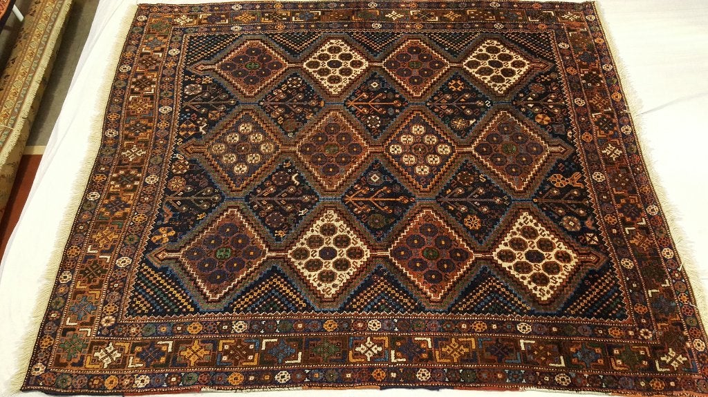 Antiek Perzisch tapijt Kashkay 188 x 159/Kleed/Kelim/Oosters, Ophalen of Verzenden