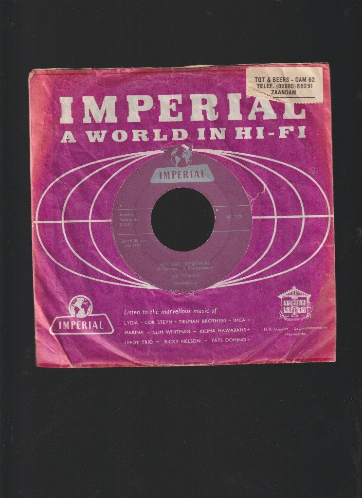 FATS  DOMINO  --  MY  GIRL  JOSEPHINE  //  ROCK  'N'  ROLL, Gebruikt, Verzenden, Originele persing, 7 inch