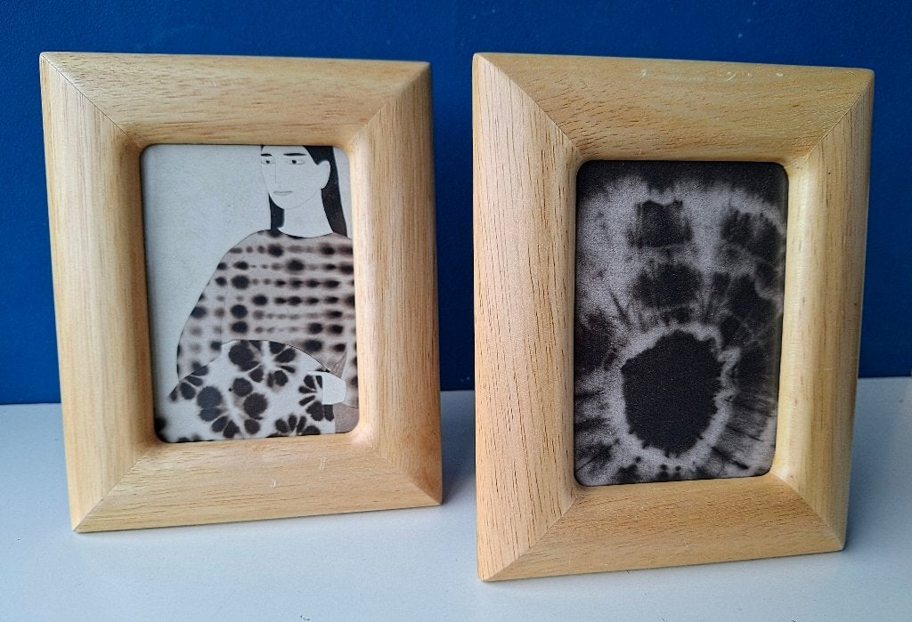 Houten lijstjes met dikke bolle rand, Ophalen of Verzenden, Gebruikt, Hout