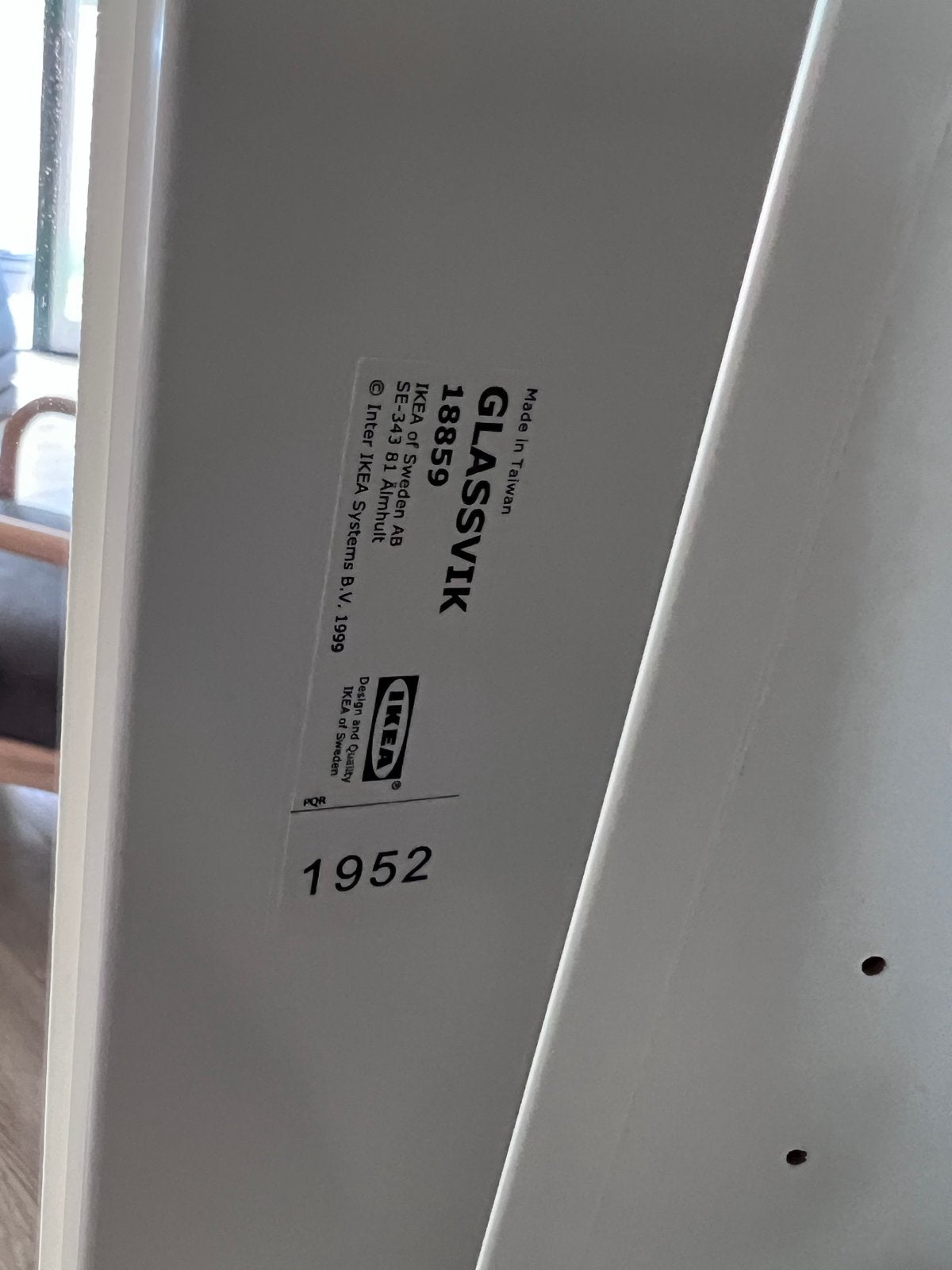 Ikea kast met twee glazen deuren, hoogglans wit, Huis en Inrichting, Ophalen, Gebruikt