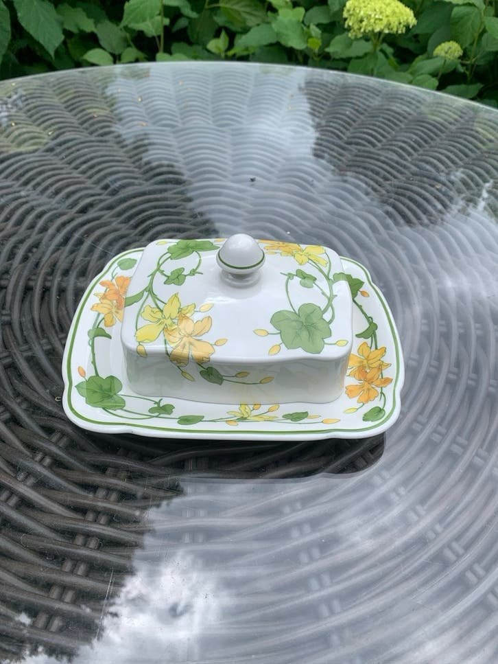 Villeroy & Boch Geranium botervloot, Overige typen, Ophalen of Verzenden, Zo goed als nieuw, Overige stijlen