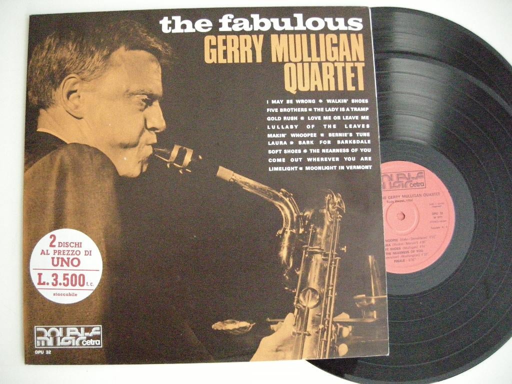 Gerry Mulligan Quartet The Fabulous - 2LP vinyl zgan, Ophalen, 1960 tot 1980, Zo goed als nieuw, 12 inch