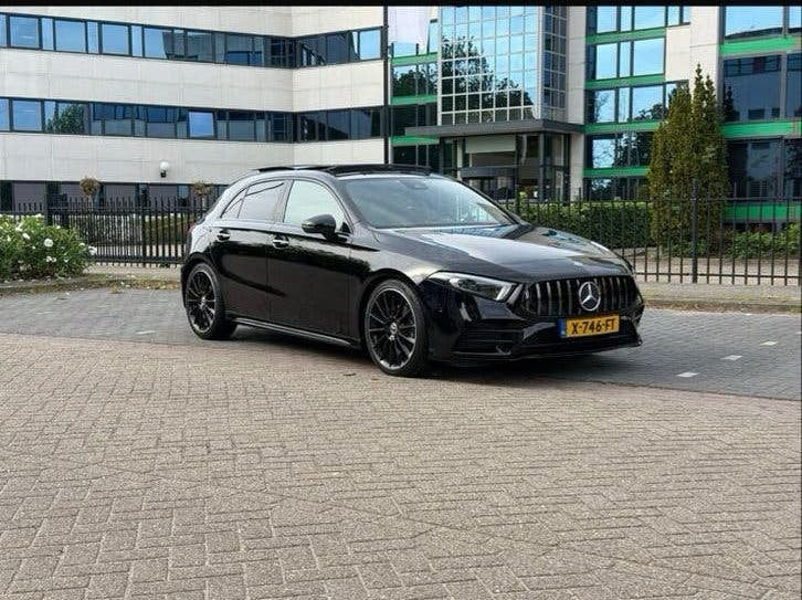 Mercedes-Benz A-Klasse A 200 163pk 7G-DCT 2018 Zwart, Zwart, 4 cilinders, Leder en Stof, 14 km/l