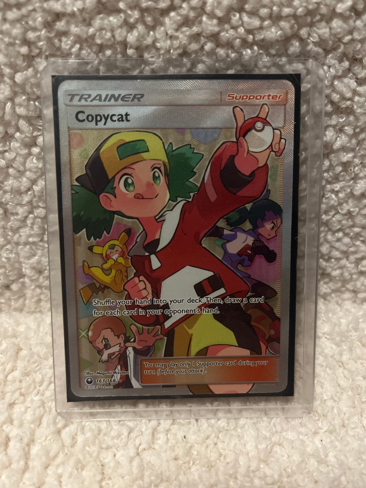 Pokémon TCG Copycat Supporter Kaart 163/168 (Foil), Ophalen of Verzenden, Zo goed als nieuw, Losse kaart, Foil