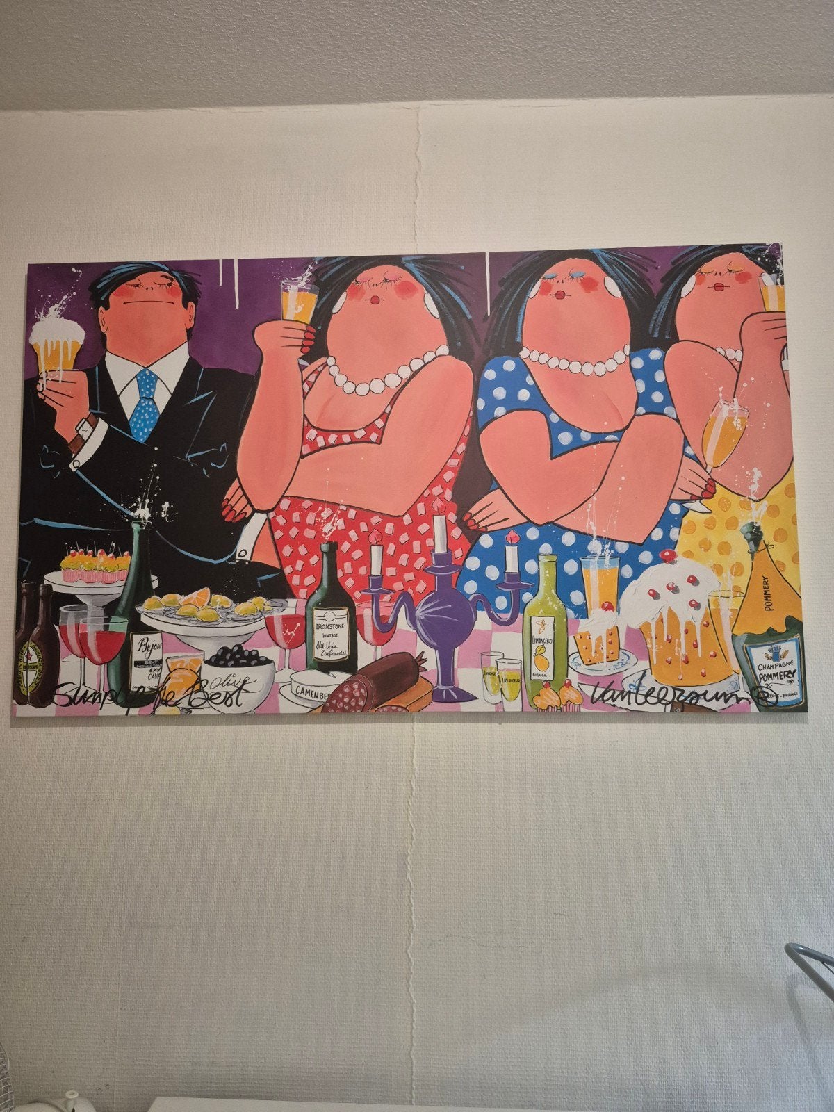 dikke dames schilderij 12575, Antiek en Kunst, Ophalen