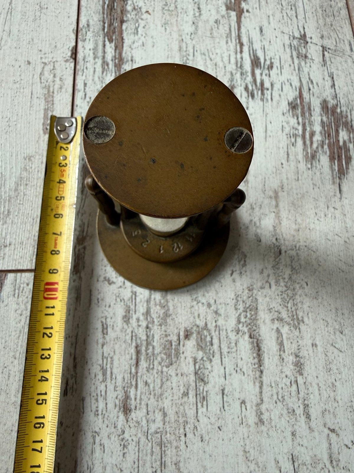Antieke zandloper van brons  - Vintage tijdmeter, Ophalen of Verzenden