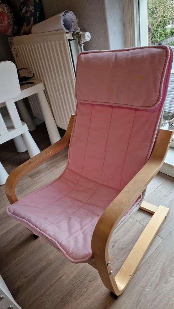 Ikea Poang kinderstoeltje, Huis en Inrichting, Fauteuils, Ophalen, Zo goed als nieuw, Minder dan 50 cm