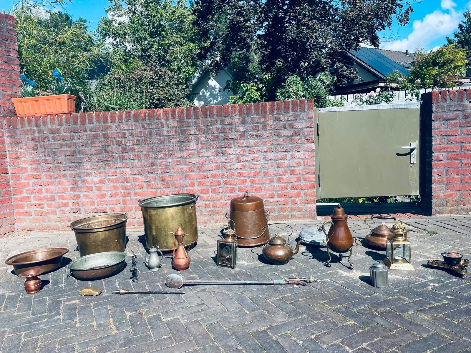 Antiek Koperen Collectie: Emmer, Potten en Diverse Items, Antiek en Kunst, Ophalen of Verzenden, Koper
