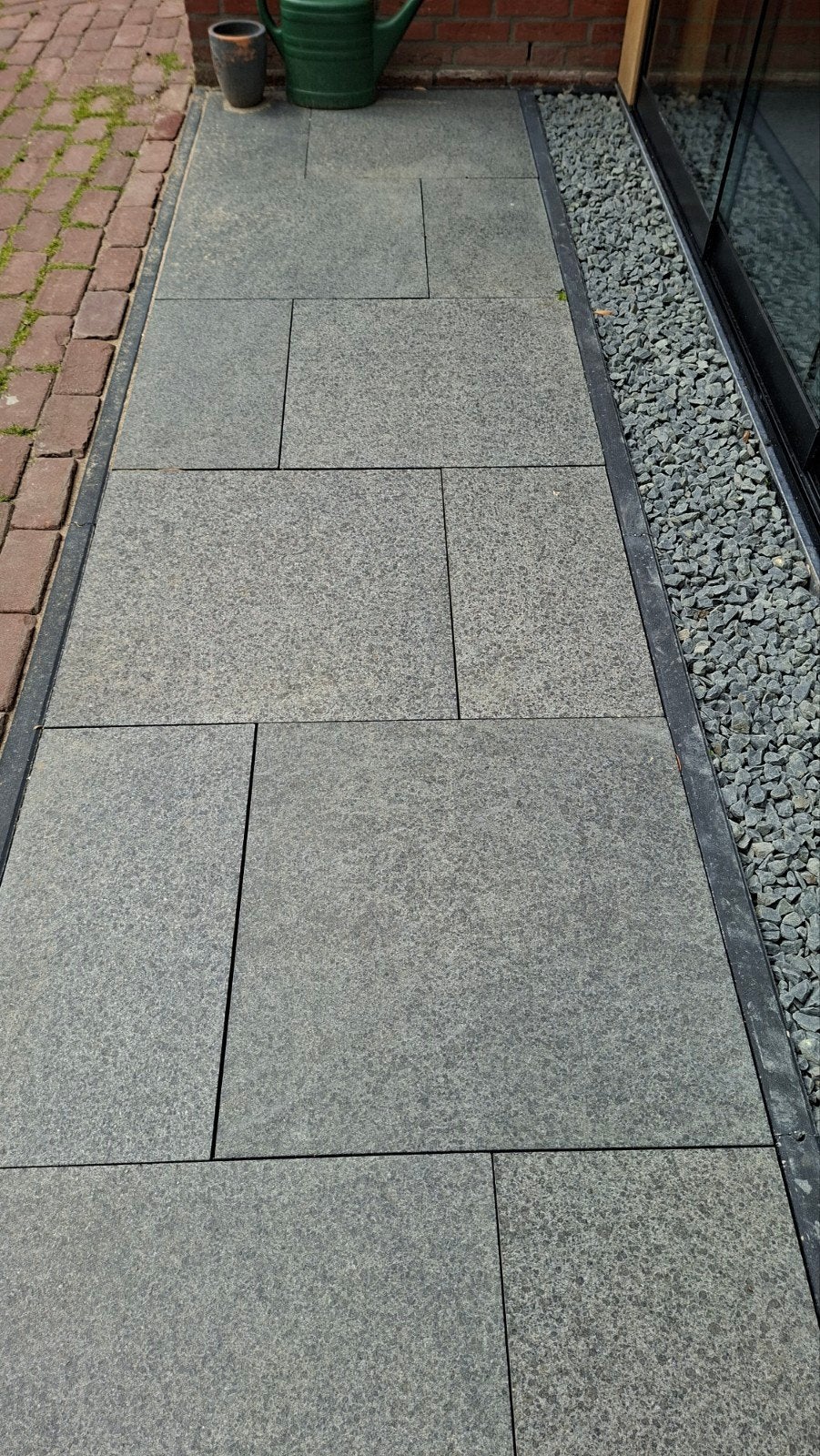 Natuursteen terrastegels Basalt Olivian Black, Tuin en Terras, Ophalen, Gebruikt, Natuursteen, Terrastegels