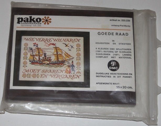 Pako borduurpakket met lijst - 15x20 cm -  116355, Ophalen of Verzenden, Nieuw, Borduurpakket