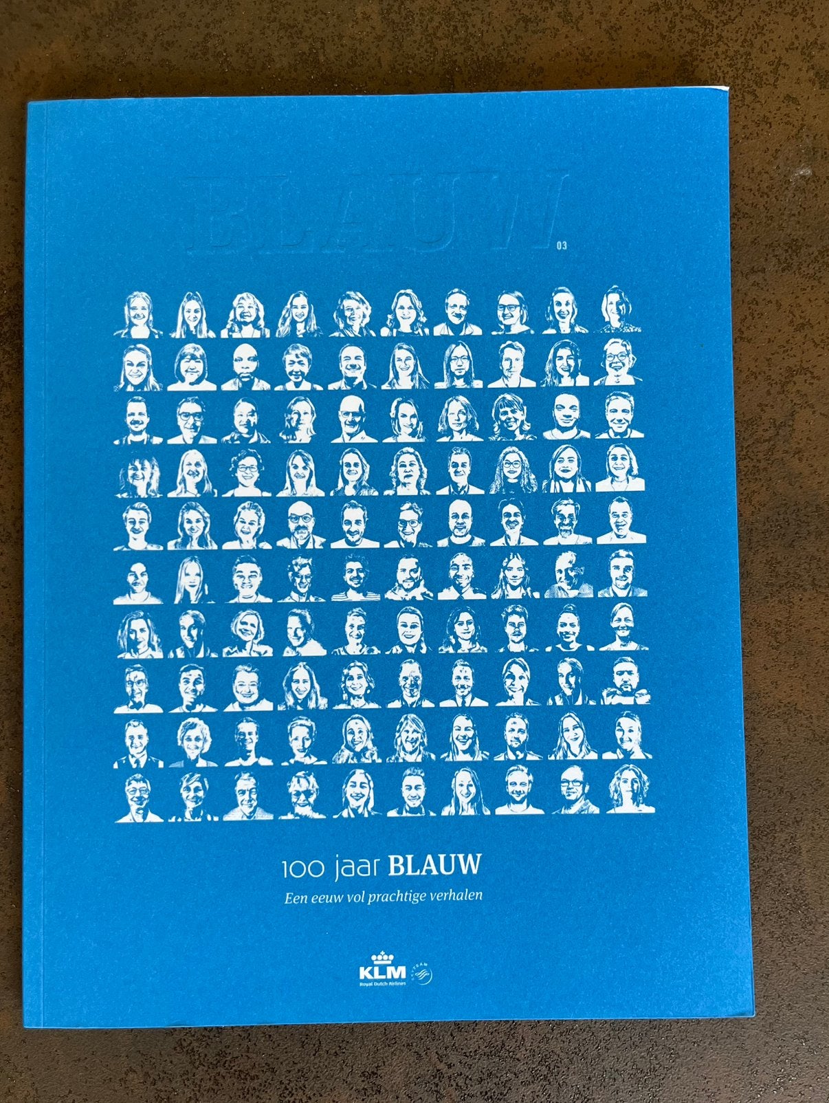 100 jaar Blauw KLM boekje, Verzamelen, Ophalen of Verzenden, Zo goed als nieuw