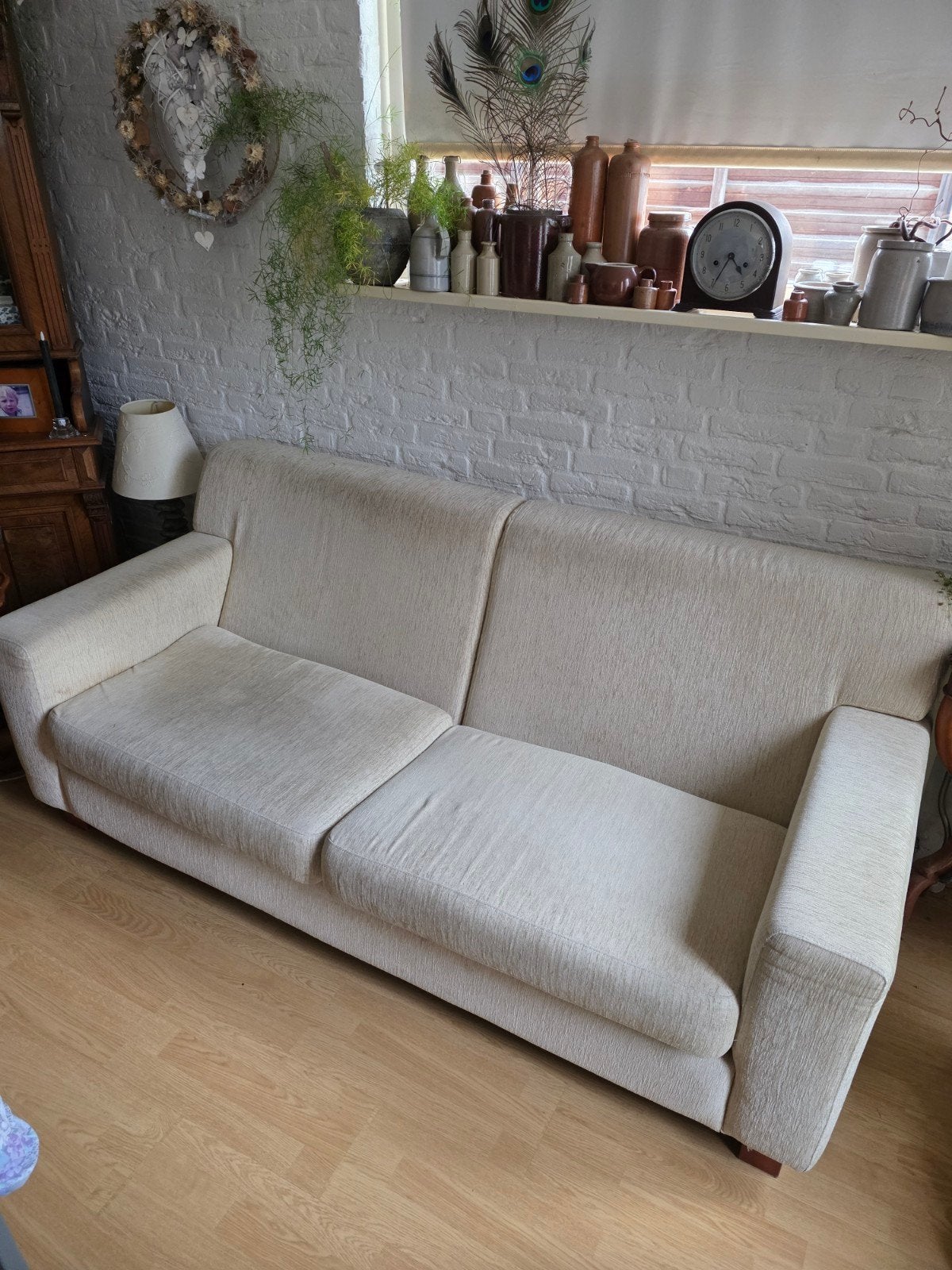 GRATIS 3-zits bankstel, Ophalen, Gebruikt, 150 tot 200 cm, Driepersoons