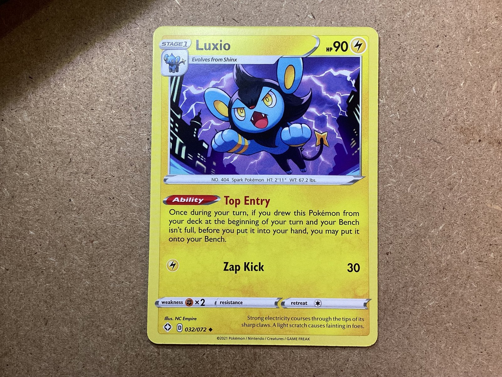 1x Luxio [SHF 032/072] (Near Mint), Ophalen of Verzenden, Zo goed als nieuw, Losse kaart