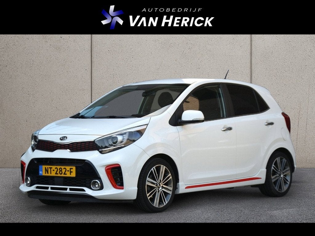 Kia Picanto 1.2 CVVT GT-Line | Navigatie | Winterpakket | Ac, Auto's, Kia, Voorwielaandrijving, 839 kg, 4 cilinders, Wit
