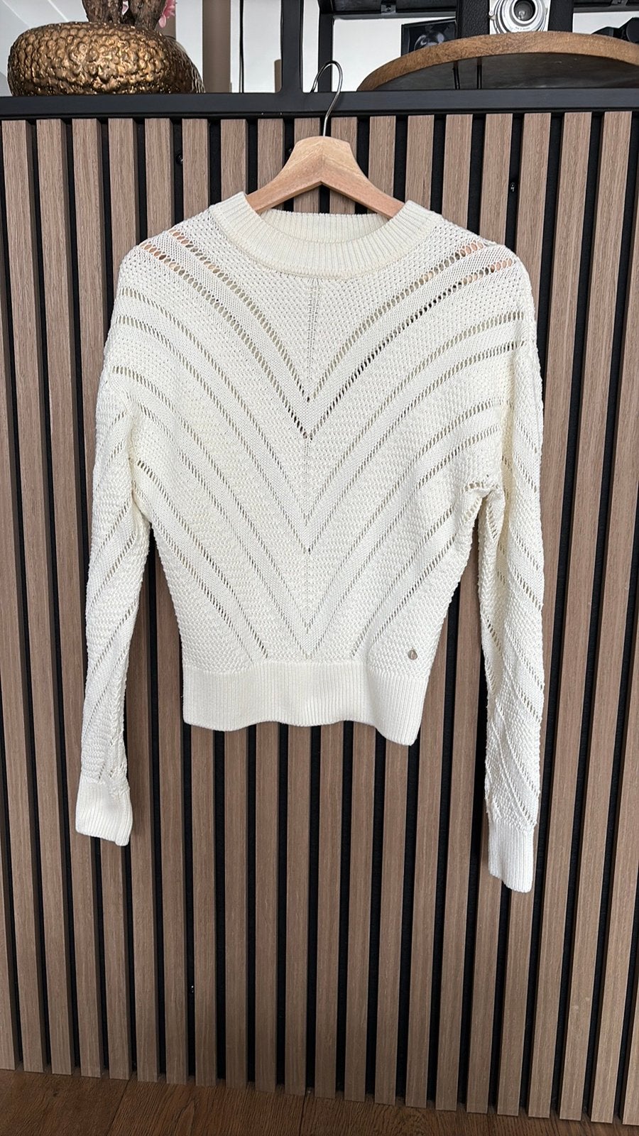 Cotton Club gehaakte trui maat S, Ophalen of Verzenden, Zo goed als nieuw, Maat 38/40 (M), Beige