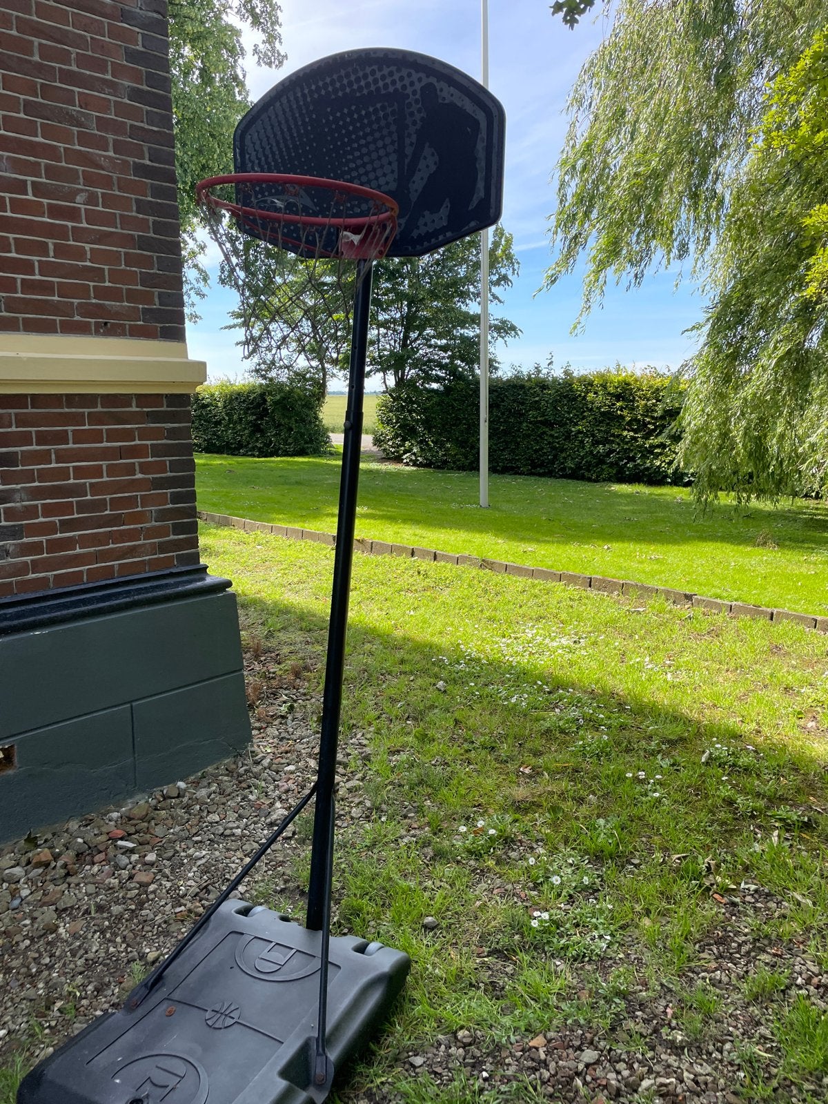 Verrijdbare basketbalkorf voor kinderen, hoogte 1.80m, Ophalen, Gebruikt, Ring, Bord of Paal
